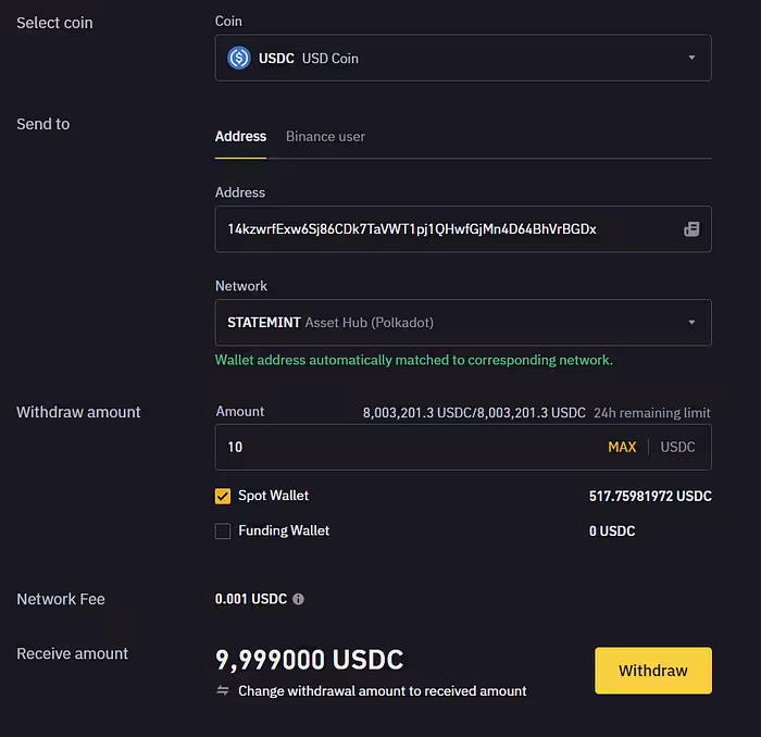 How to withdraw USDC from Binance to Polkadot 6 usdc-withdrawal-binance