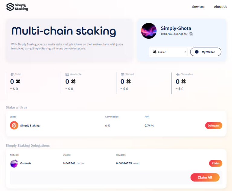 Axelar Staking Guide 4 Delegate to Simply
