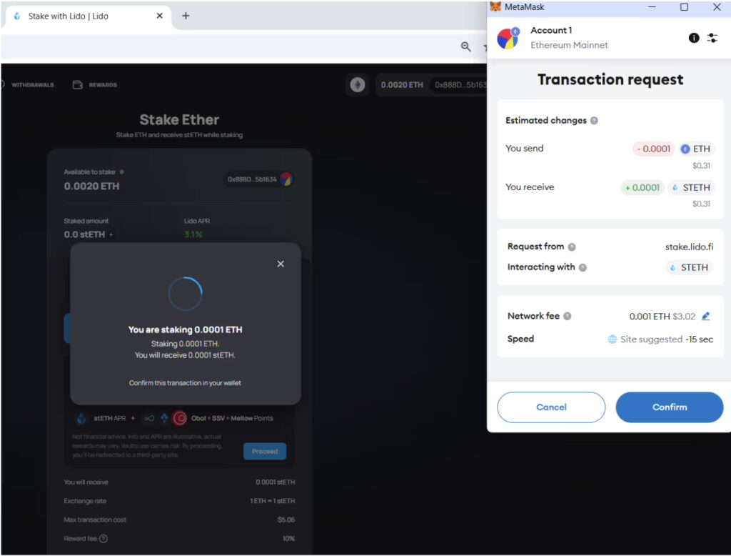 Ethereum Staking is working for you now