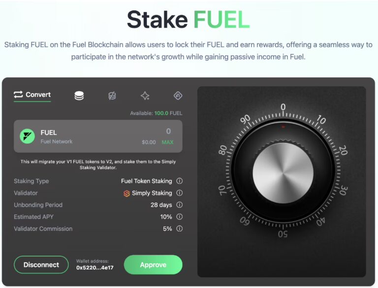 Fuel Staking Dashboard