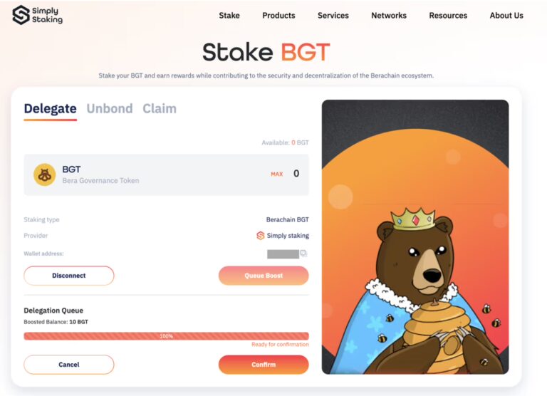 Berachain $BGT Staking Guide 8 Confirm Berachain Stake