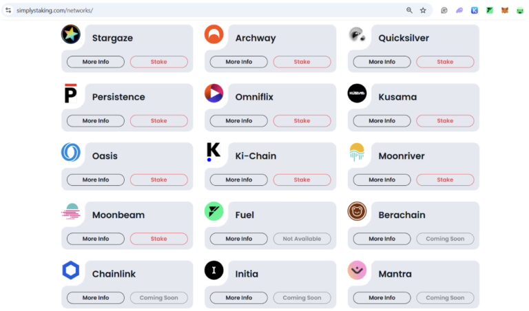 Oasis Staking Guide 2 Staking Networks