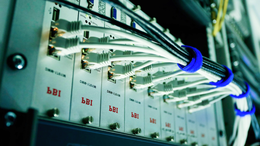 CLARITY Act Crypto | What It Means for Infrastructure 3 Network hardware with connected cables representing blockchain infrastructure, RPC access and reliable node operations for Web3 teams